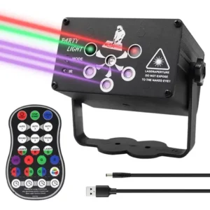Luz De Fiesta Láser Rgb Control De Sonido 6 Cabezales 50w