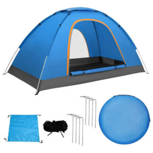Tienda De Campaña Para 4 Personas Impermeable Portátil Pop-u Celeste