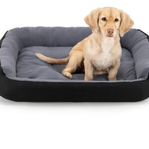 Cama Para Perro Resistente Y Confortable Tamaño Mediano Negr Negro/gris