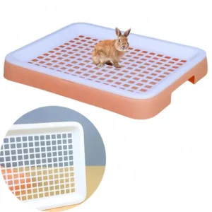 Bandeja De Basura Para Conejo Y Animales Pequeños Rosa 25x19