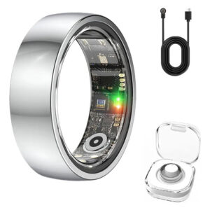 Anillo Inteligente Rastreador De Salud Gps Ritmo Cardíaco Y Plateado 1 Milímetros