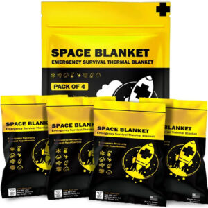 Mantas Térmicas De Emergencia Mylar Para Acampar Y Senderism Dorado Y Plateado