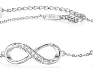 Pulsera Infinito Corazón Plata Mujer Ajustable Regalo Especi