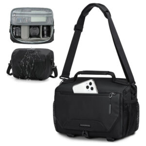 Bolsa Impermeable Para Cámara Dslr 7 Compartimentos Negra