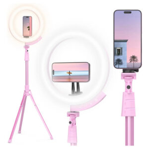 Anillo De Luz De 30 Cm Con Trípode Y Soporte Magnético Para Rosado
