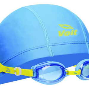 Set De Natación Gorra Y Goggles Unisex Adultos Protección Uv Azul