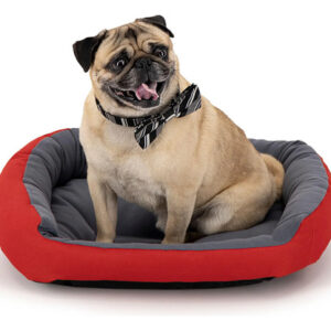 Cama Para Perro Confortable Resistente Color Rojo 55x47 Cm Rojo