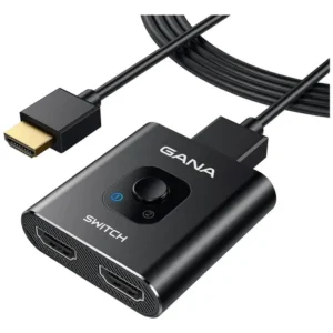 Interruptor Hdmi Bidireccional 4k 60hz 2 En 1 Con Cable 3.9