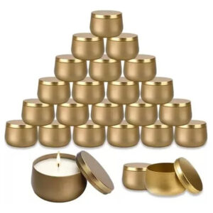 Latas De Aluminio Para Velas 24 Piezas 118 Ml Color Dorado Dorado 8oz