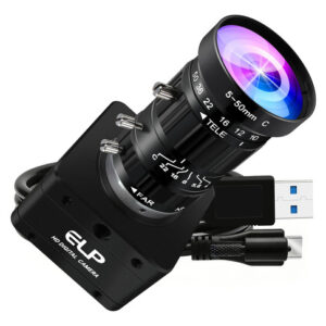 Cámara Usb 4k 60fps Con Zoom Manual Para Computadora Uhd Negro
