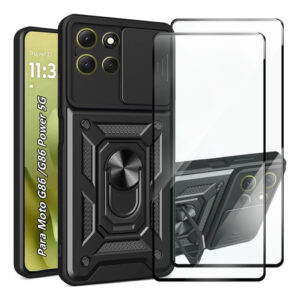 Funda Resistente Con 2 Protectores De Pantalla Para Moto G86