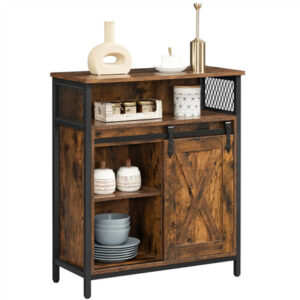 Mueble De Almacenamiento Con Puerta Corredera 70x30x80 Cm