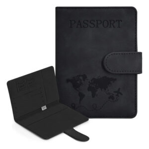 Porta Pasaporte Impermeable Con Bloqueo Rfid Y Cierre Magnét Color Diseño De La Tela