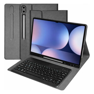 Funda Teclado Español Qwerty Bluetooth Para Galaxy Tab Ultra Negro