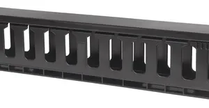 Organizador Horizontal Rj45 Para Rack 19 1u Plástico Negro Negro