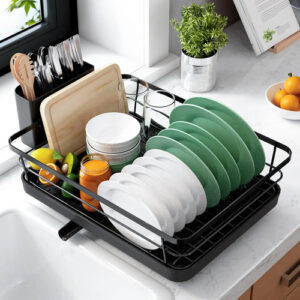 Escurridor De Platos De Acero Inoxidable Montaje En Encimera