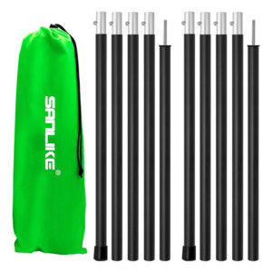 Postes De Tienda De Campaña De Aluminio 75 Pulgadas Plegable Black-5 Sections