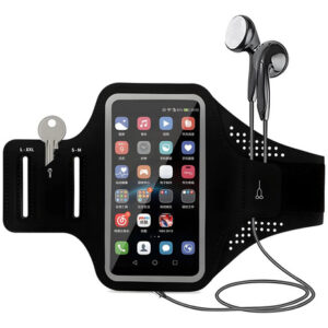 Brazalete Porta Celular Negro Impermeable Para Correr Y Cicl Negro