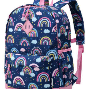 Mochila Preescolar Arcoiris Ligera Impermeable Para Niños Arcoíris Diseño De La Tela