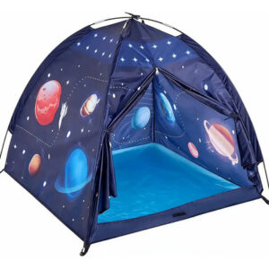 Casita Para Niños Casa De Campaña Con Luces Azul 119cm Inter Azul