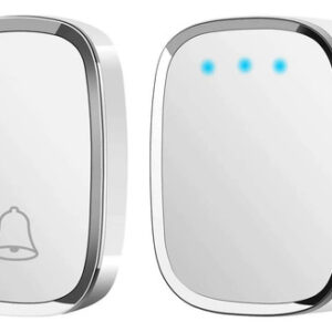 Timbre Inalámbrico Impermeable Blanco 280m Alcance Volumen A