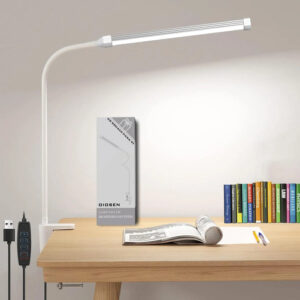 Lámpara De Escritorio Led Con Pinza Flexible 3 Modos Brillo