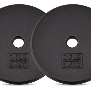 Discos De Peso De Hierro Fundido 2x 3.2 Kg Para Mancuernas Altura: 7 Libras (par)