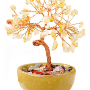 Árbol De Cristal De Citrino Natural Hecho A Mano 6x10cm