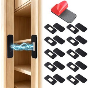 Imanes Ultradelgados Para Puertas 10 Piezas Negro Rectangula