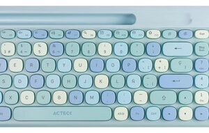 Combo Inalámbrico Teclado Y Mouse Ergonómico Azul 1600 Dpi Color Del Teclado Color Del Mouse