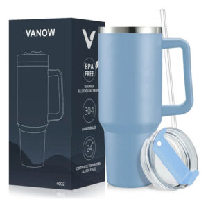 Vaso Térmico Acero Inoxidable 1200ml Azul Ideal Para Viajes Azul