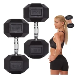 Mancuernas Hexagonales 2 Pcs Para Ejercicio En Casa 10 A 25 15lb