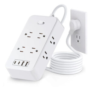 Regleta Multicontacto 12 En 1 Con 4 Usb Y Protección De Pico Blanco 13