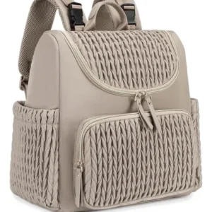 Mochila De Pañales Caqui Gran Capacidad Impermeable Antirrob Caqui Diseño De La Tela