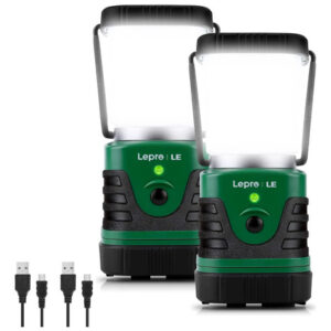 Linterna Led Recargable 1000lm 4400mah Impermeable Camping Verde Y Negro