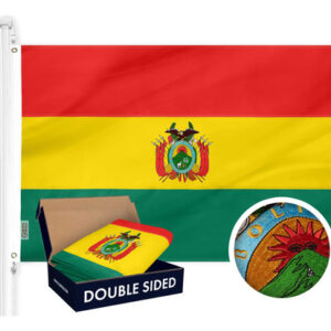 Bandera De Bolivia Bordada Doble Cara 91 X 152 Cm Resistente