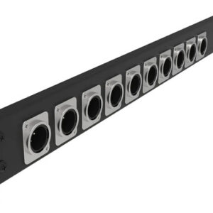 Panel De Conexión 12 Puertos Tipo D Montaje En Rack 1u Negro