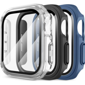 Paquete De 3 Fundas Rígidas Para Apple Watch 44mm Con Vidrio