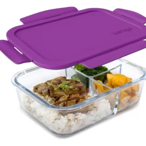 Recipiente De Vidrio Para Alimentos 3 Compartimentos A Prueb