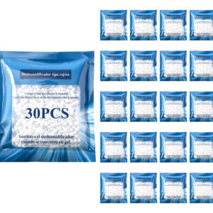 30 Bolsas Antihumedad Deshumidificadoras Para Hogar 500 Ml Azul