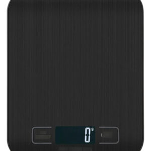 Báscula De Cocina Digital 10 Kg Acero Inoxidable Pantalla Lc Negro 0 G