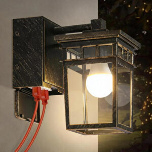 Farol De Pared Exterior Con Gfci Y Sensor Amanecer Anochecer