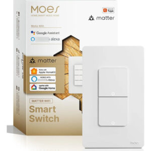 Interruptor Inteligente Doble Wifi 2 Botones Requiere Neutro Blanco
