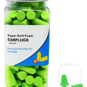 Tapones Para Oídos Reutilizables 36db 60 Pares Para Dormir Verde