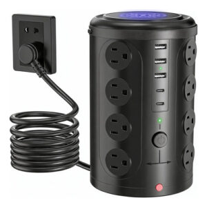 Regleta De Enchufes De Torre 16 Tomas Y 5 Puertos Usb 3m