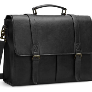 Portafolios De Piel Clásico Negro 15.6 Pulgadas Impermeable