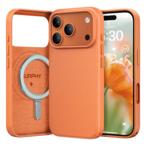 Funda Piel Sintética Naranja Para iPhone 17 Pro Max 69 Pulga Naranja Nombre Del Diseño