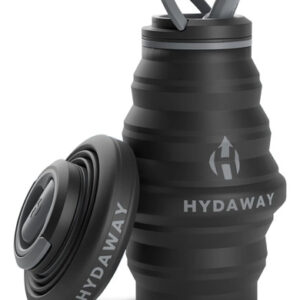 Botella De Agua Plegable 500ml Silicona Grado Alimenticio Midnight