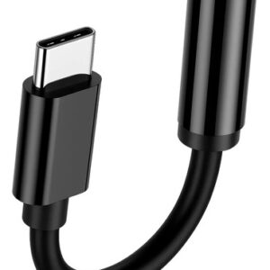 Adaptador Usb C A Jack 3.5mm Negro Para Auriculares Smartpho Negro