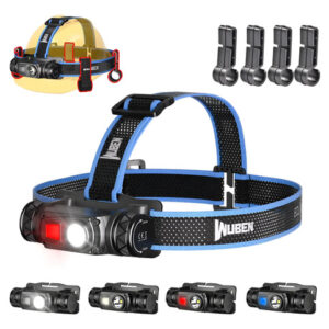 Faro Led Recargable Usb 1200 Lúmenes Ip68 Ajustable Camping Color De La Luz Color De La Linterna